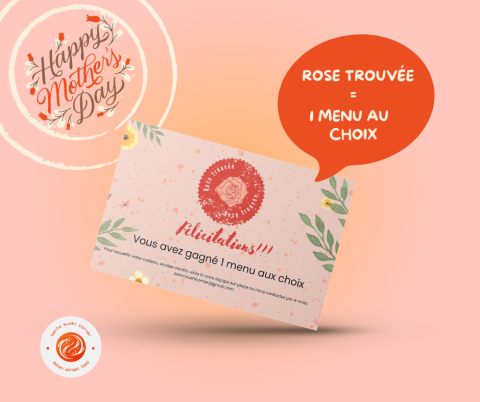 La chasse aux roses de la fête des mères